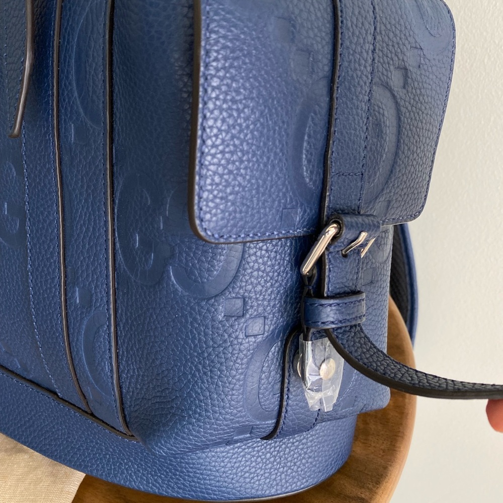 Gucci Blue Leather Backpack - Picture 4 of 15